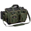 BASSDASH Fishing Tackle Shoulder Bag Water Resistant Lightweight Gear Storage Pack with Hard Molded Bottom Rain Cover - IronWear Co.
