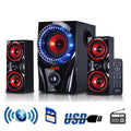 beFree Sound 2.1 Channel Bluetooth Surround Sound Speaker System in Red - IronWear Co.