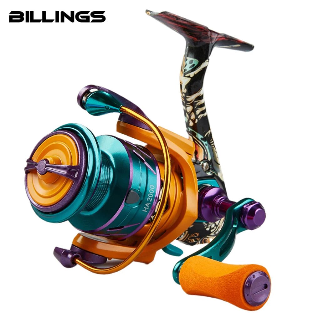 BILLINGS HA Spinning Reel, 22LB Max Drag,5.2:1 Gear Ratio,Metal Spool,CNC Rocker,Spinning Fishing Reel For Fresh Salt Water - IronWear Co.