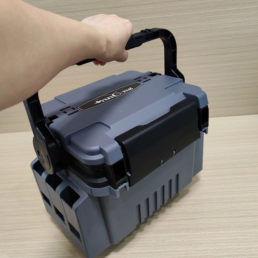Double layer lure fishing box, fishing gear toolbox, bait box, accessory box, storage box, outdoor storage luggage and bags - IronWear Co.