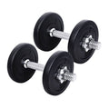 Everfit 10kg Dumbbell Set Weight Plates Dumbbells Lifting Bench - IronWear Co.