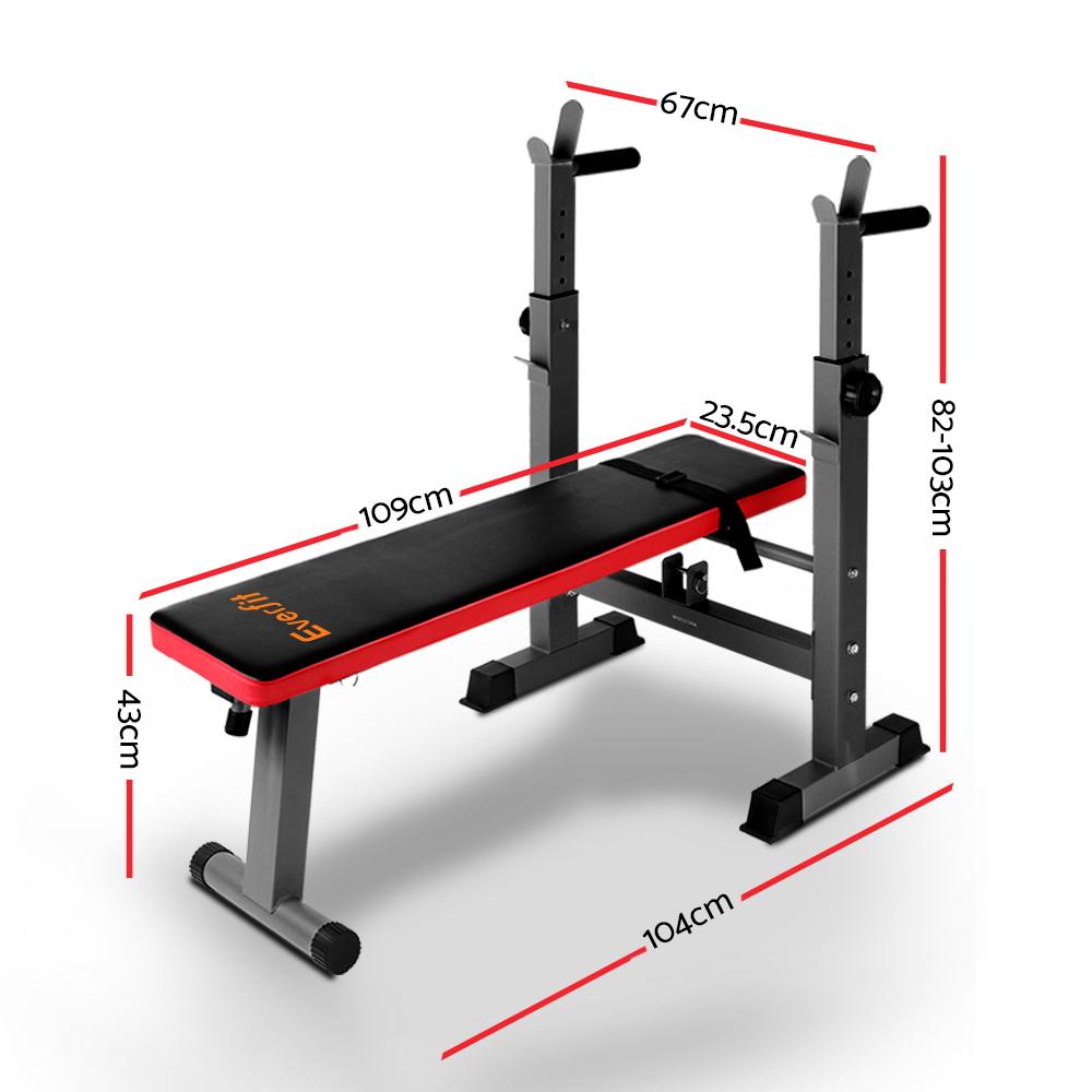 Everfit Weight Bench Squat Rack Bench Press Home Gym Equipment 200kg - IronWear Co.