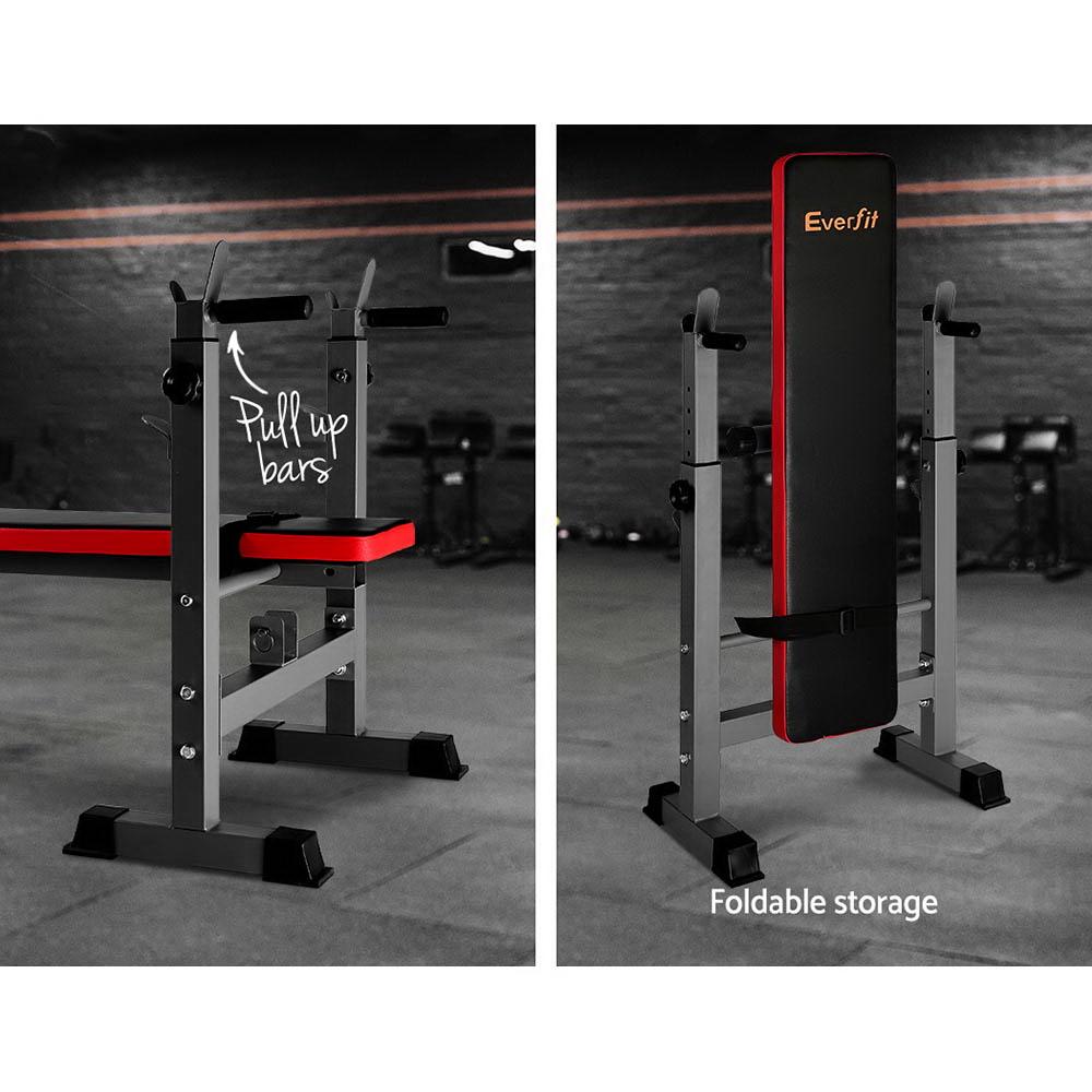 Everfit Weight Bench Squat Rack Bench Press Home Gym Equipment 200kg - IronWear Co.