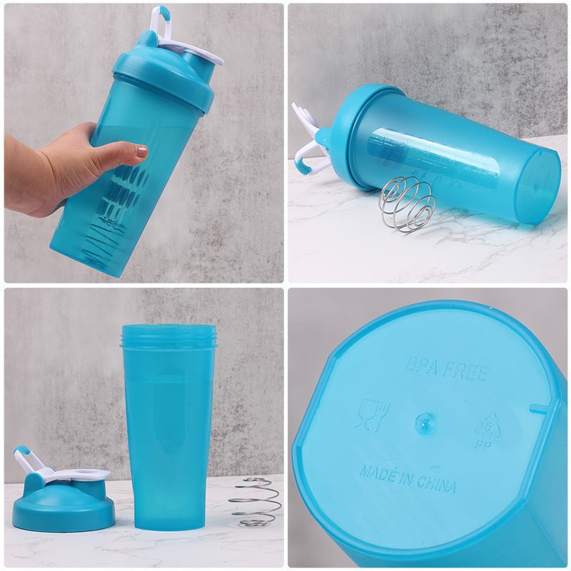 Fitness portable shaking cup protein powder milk shake cup 600ml mixing cup sports plastic water cup - IronWear Co.