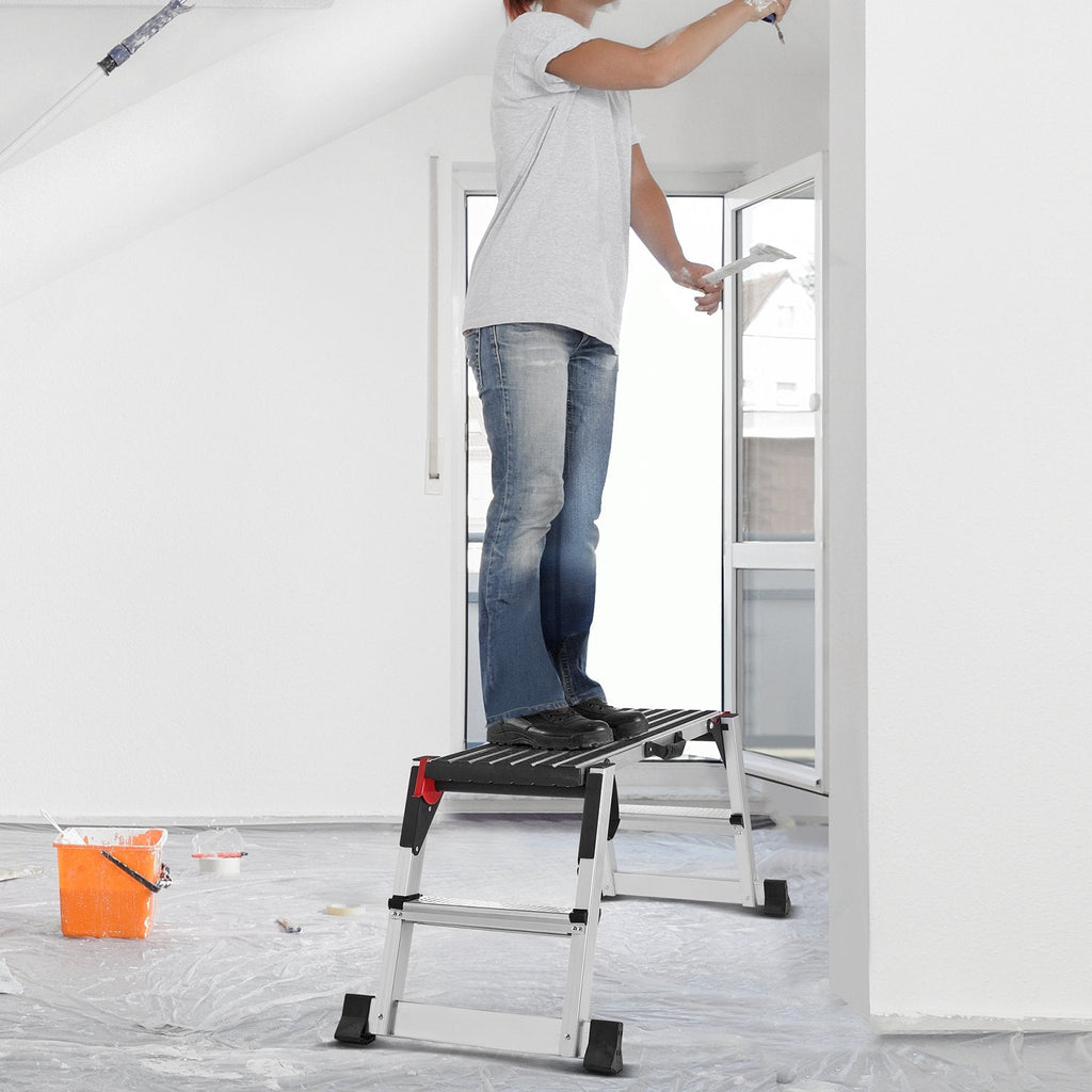 Folding Work Platform, 299.4 kg Load Capacity, Aluminum Drywall Stool - IronWear Co.