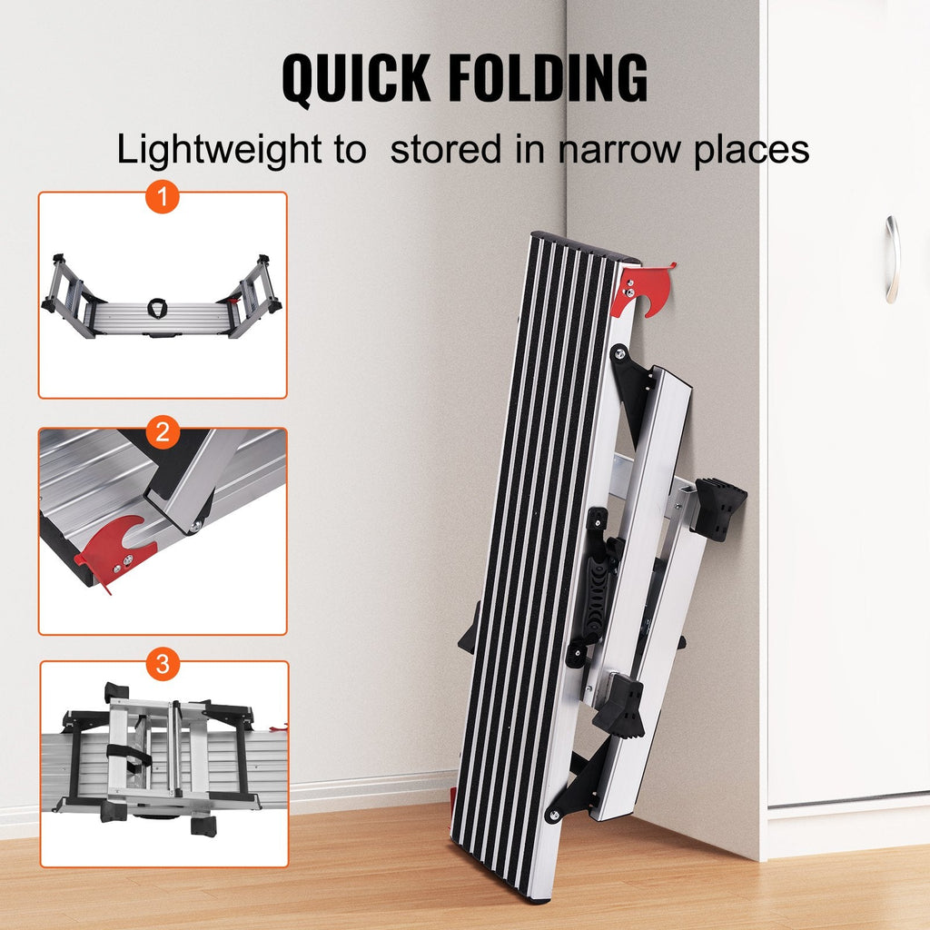 Folding Work Platform, 299.4 kg Load Capacity, Aluminum Drywall Stool - IronWear Co.
