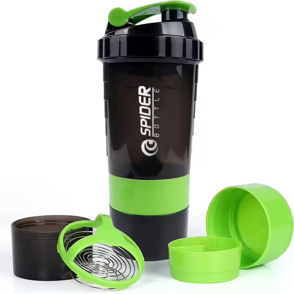 Large capacity protein powder shaking cup 550ml portable sports and fitness water cup with scale - IronWear Co.