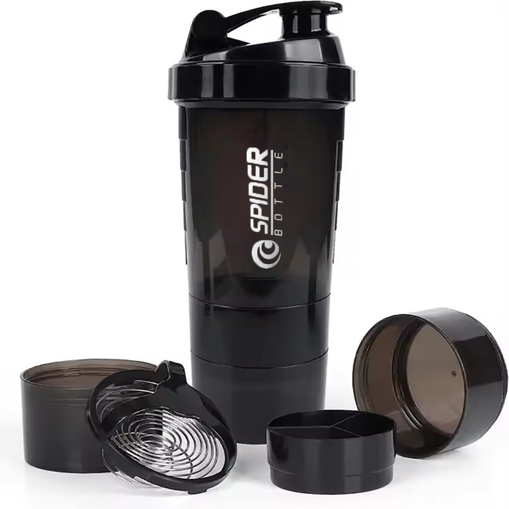 Large capacity protein powder shaking cup 550ml portable sports and fitness water cup with scale - IronWear Co.