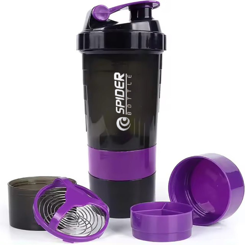 Large capacity protein powder shaking cup 550ml portable sports and fitness water cup with scale - IronWear Co.