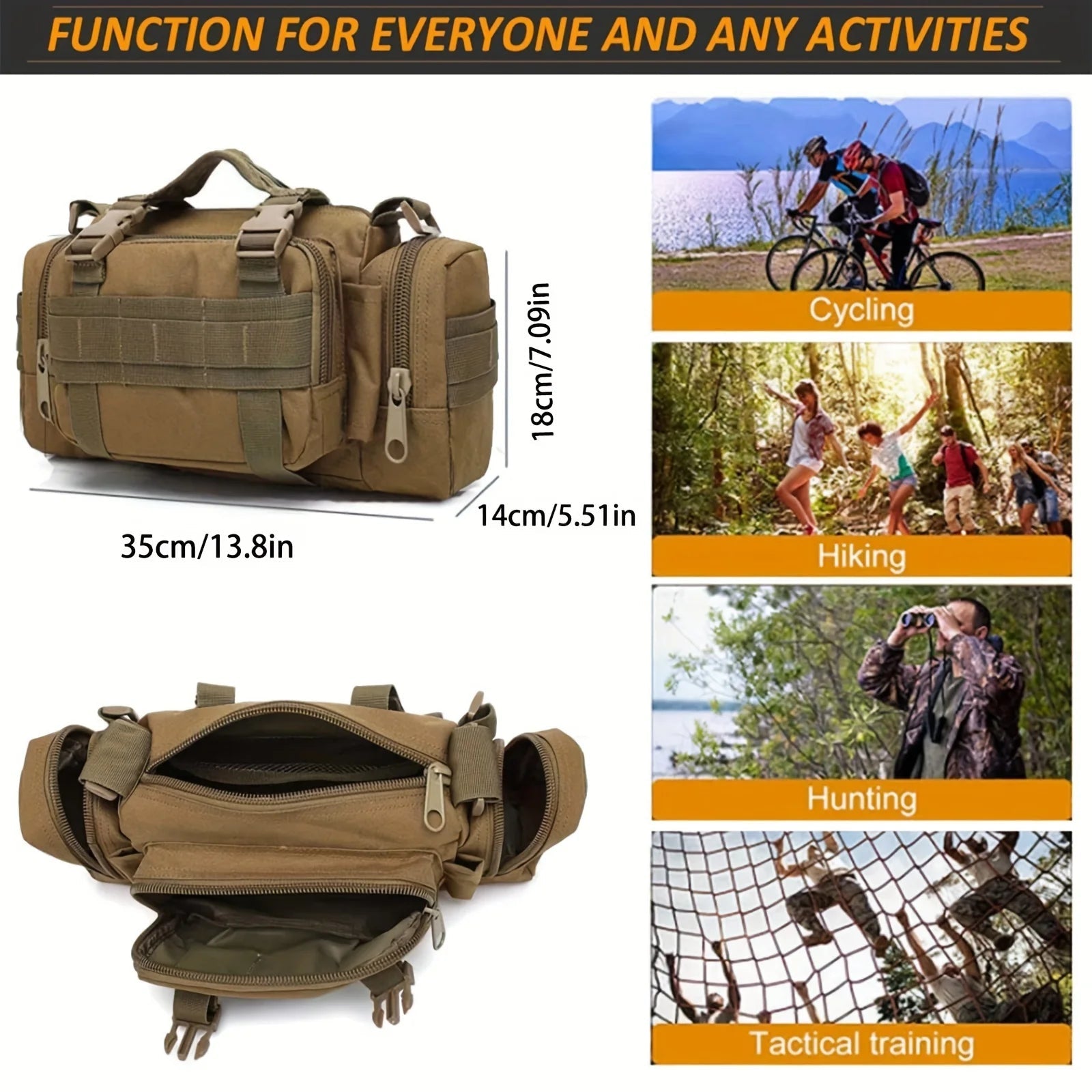 Multifunctional Outdoor Sport Waist Bag Storage Waist Bag for Fishing, Running, and Photography Gear - IronWear Co.