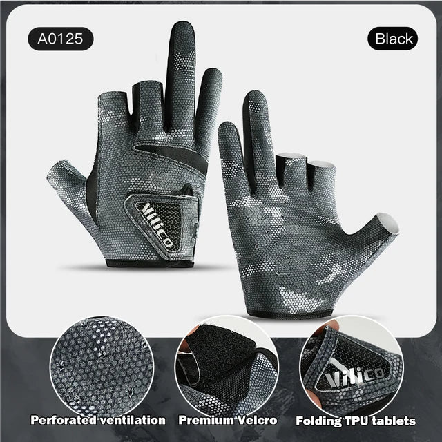 Outdoor fishing equipment - thin comfortable breathable leak proof 3-finger lure fishing gloves - IronWear Co.