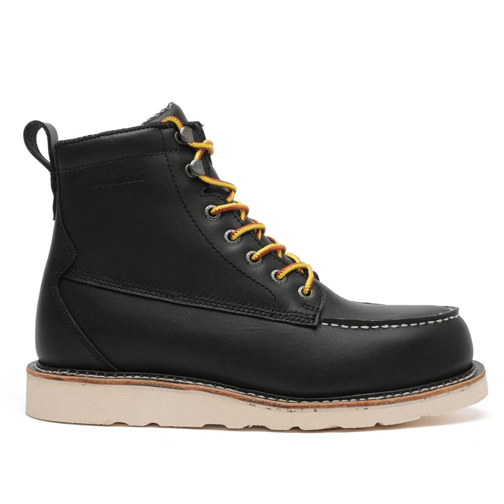 ROCKROOSTER Trinidad Men's 6 inch Black Steel Toe Wedge Work Boots - IronWear Co.