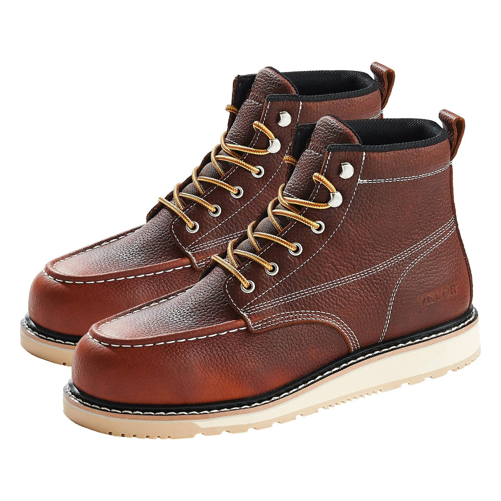 Steel Toe Work Boots, UK Size 11, Waterproof Moc Toe Work Boots for - IronWear Co.