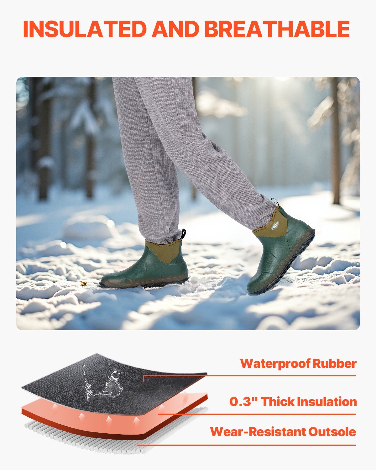 Women's Deck Boots, Waterproof Fishing Rain Boots, Anti-Slip Ankle - IronWear Co.